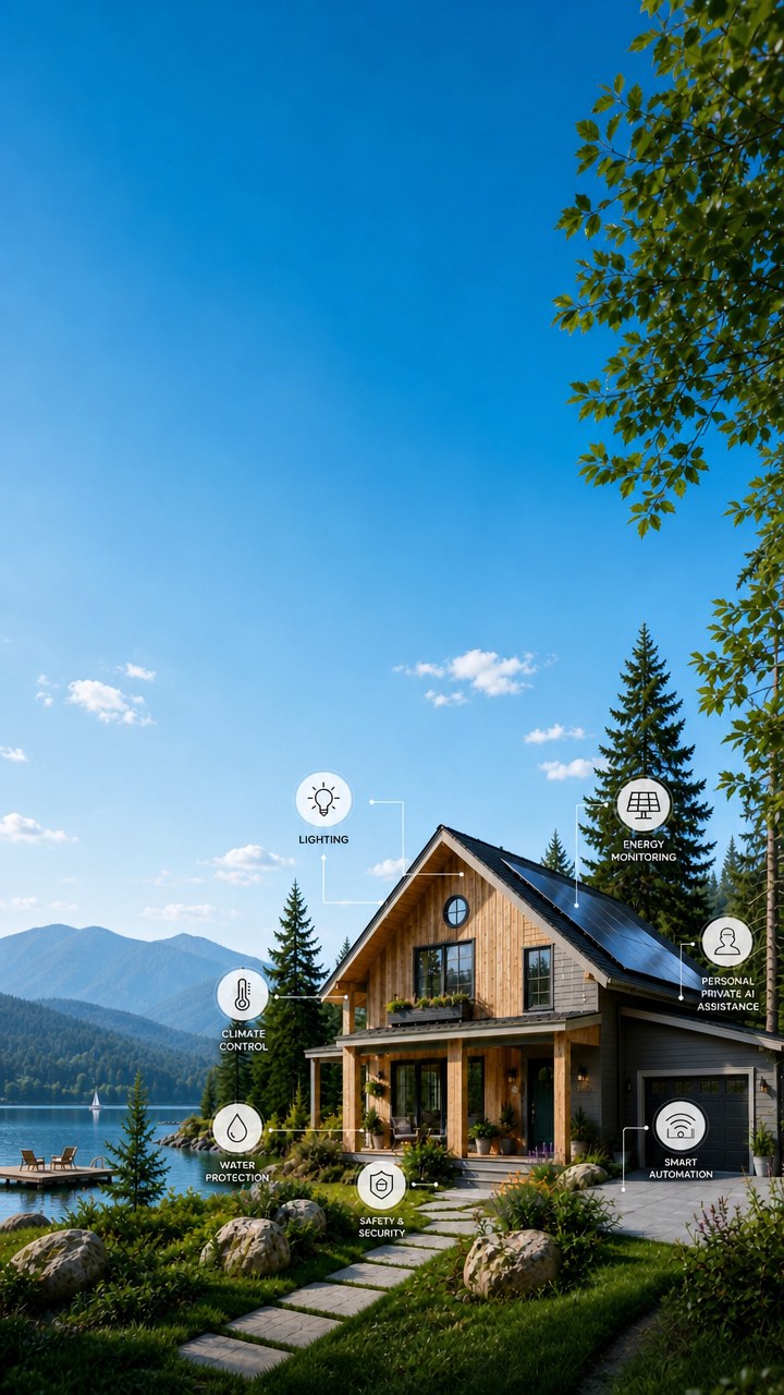 Your nest that thinks ahead — AI automated smart home by My Birdhouse on a British Columbia lakeshore